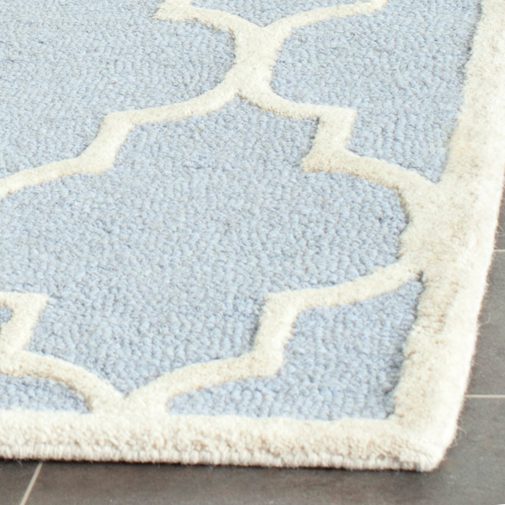 Contemporary Area Rug, CAM134A, 90 X 150 cm in Light Blue / Ivory