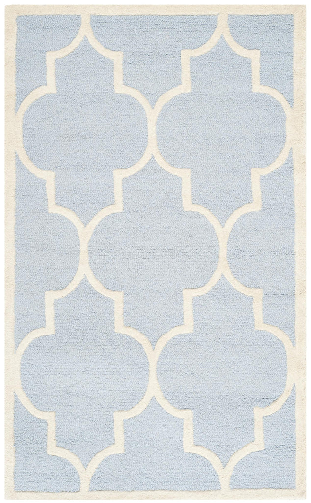 Contemporary Area Rug, CAM134A, 90 X 150 cm in Light Blue / Ivory