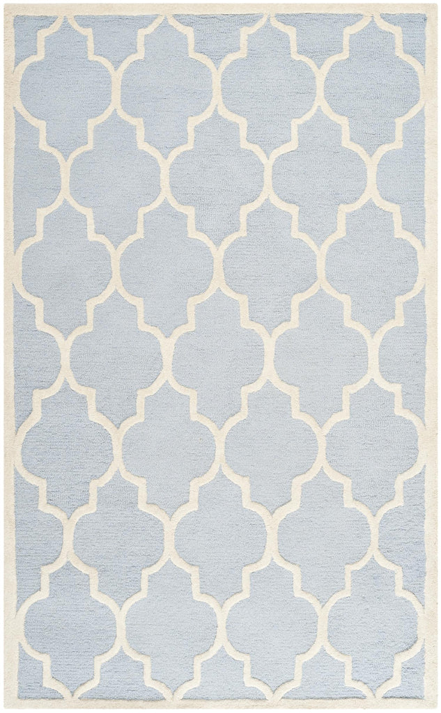 Contemporary Area Rug, CAM134A, 120 X 180 cm in Light Blue / Ivory