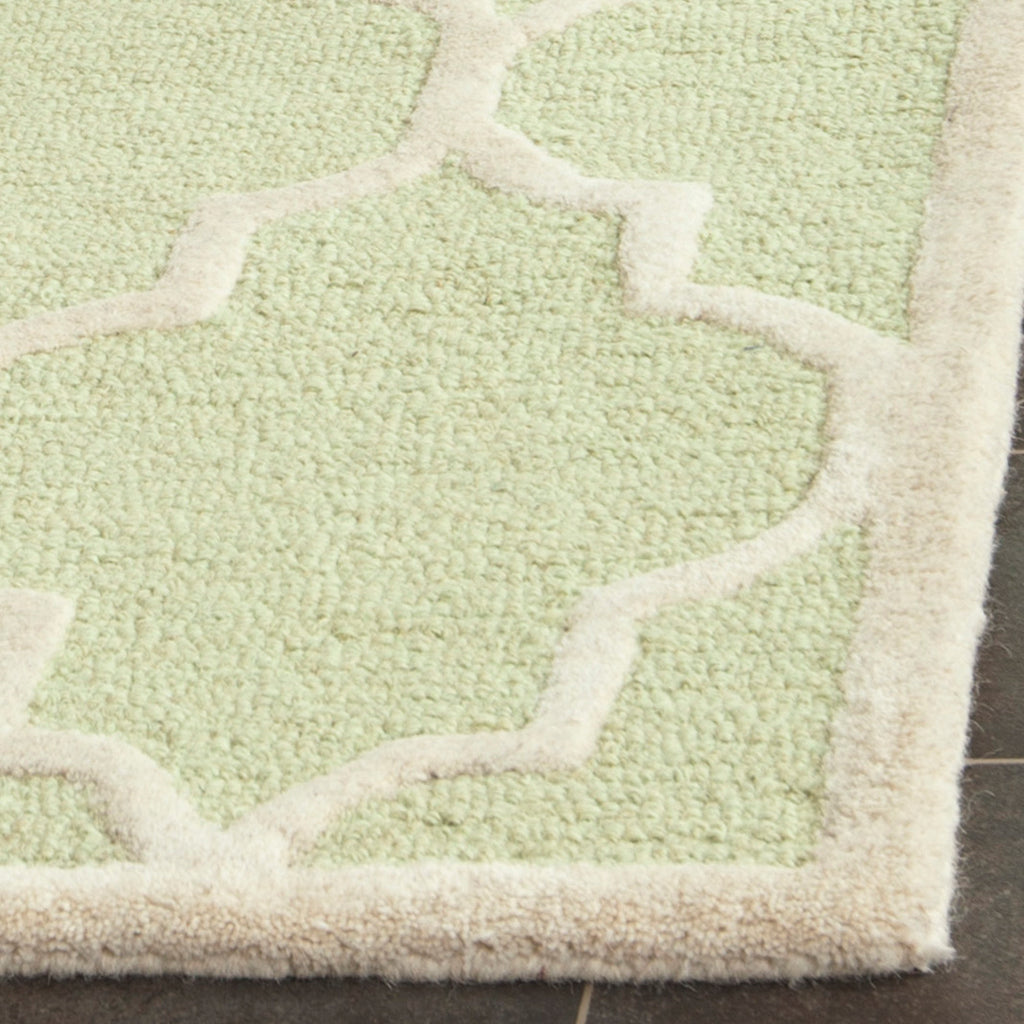 Contemporary Area Rug, CAM134B, 90 X 150 cm in Light Green / Ivory