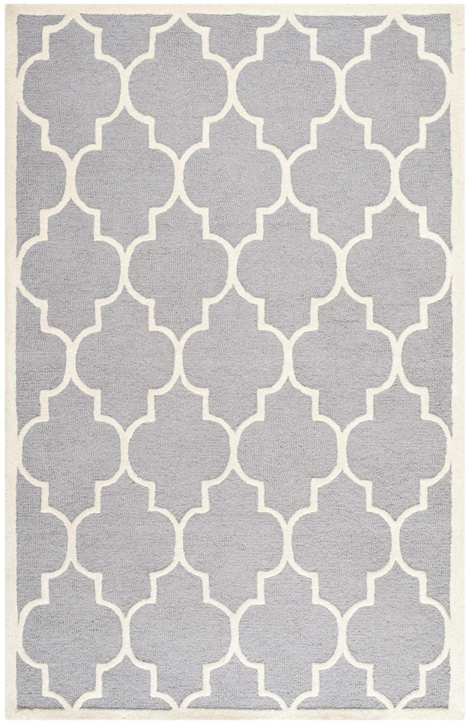 Contemporary Area Rug, CAM134D, 120 X 180 cm in Silver / Ivory