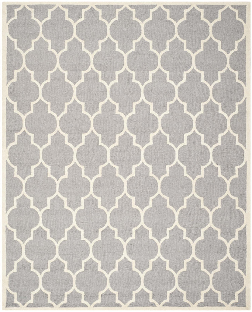 Contemporary Area Rug, CAM134D, 243 X 304 cm in Silver / Ivory