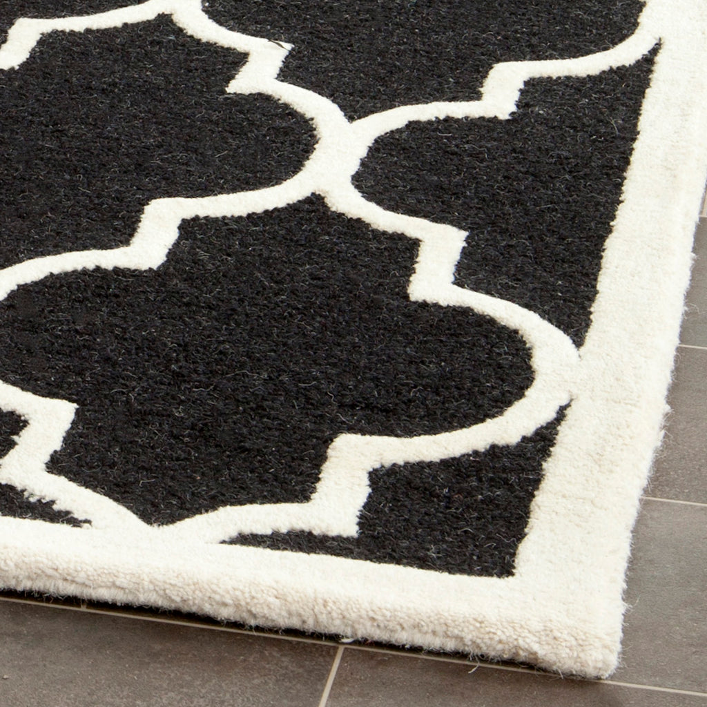 Contemporary Area Rug, CAM134E, 160 X 230 cm in Black / Ivory