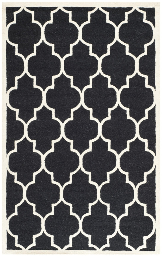 Contemporary Area Rug, CAM134E, 120 X 180 cm in Black / Ivory