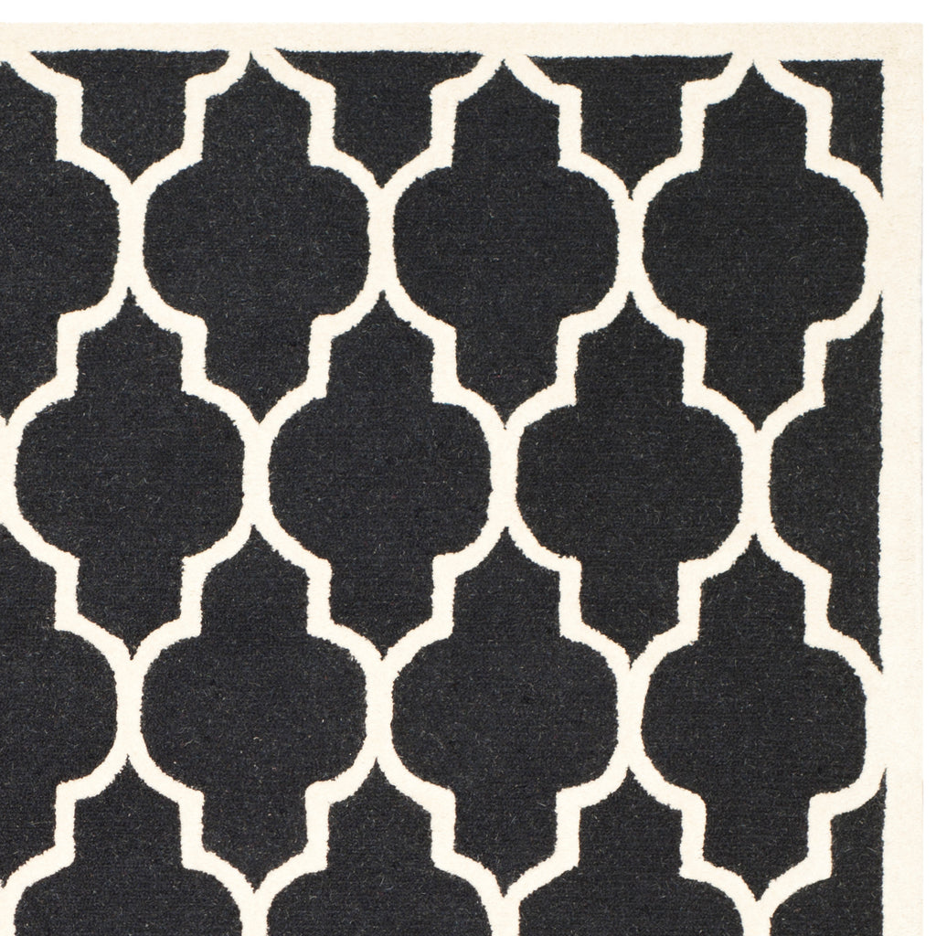 Contemporary Area Rug, CAM134E, 243 X 304 cm in Black / Ivory