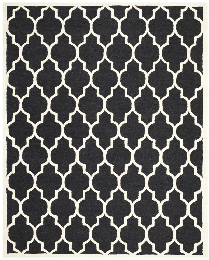 Contemporary Area Rug, CAM134E, 243 X 304 cm in Black / Ivory