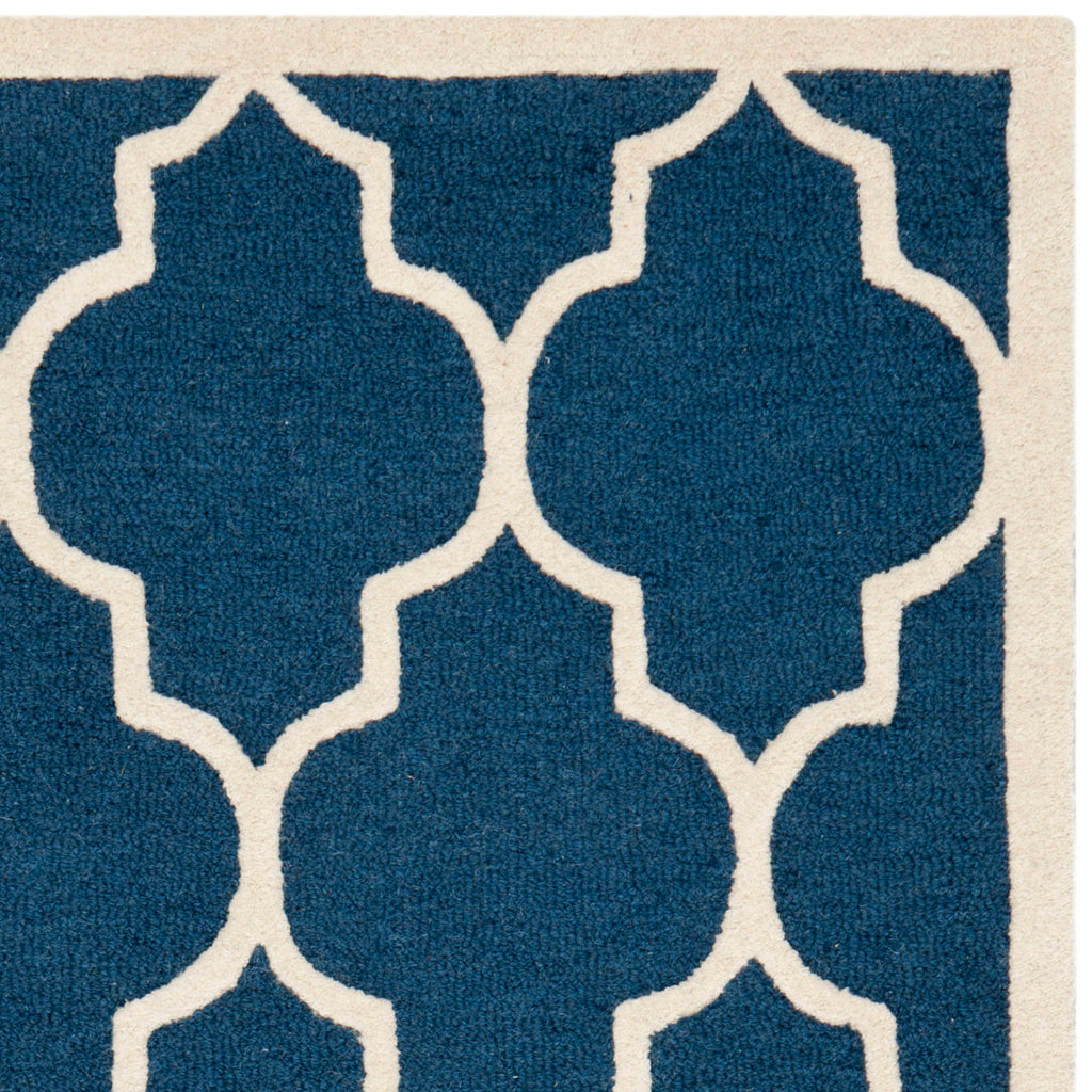 Contemporary Area Rug, CAM134G, 90 X 150 cm in Navy / Ivory