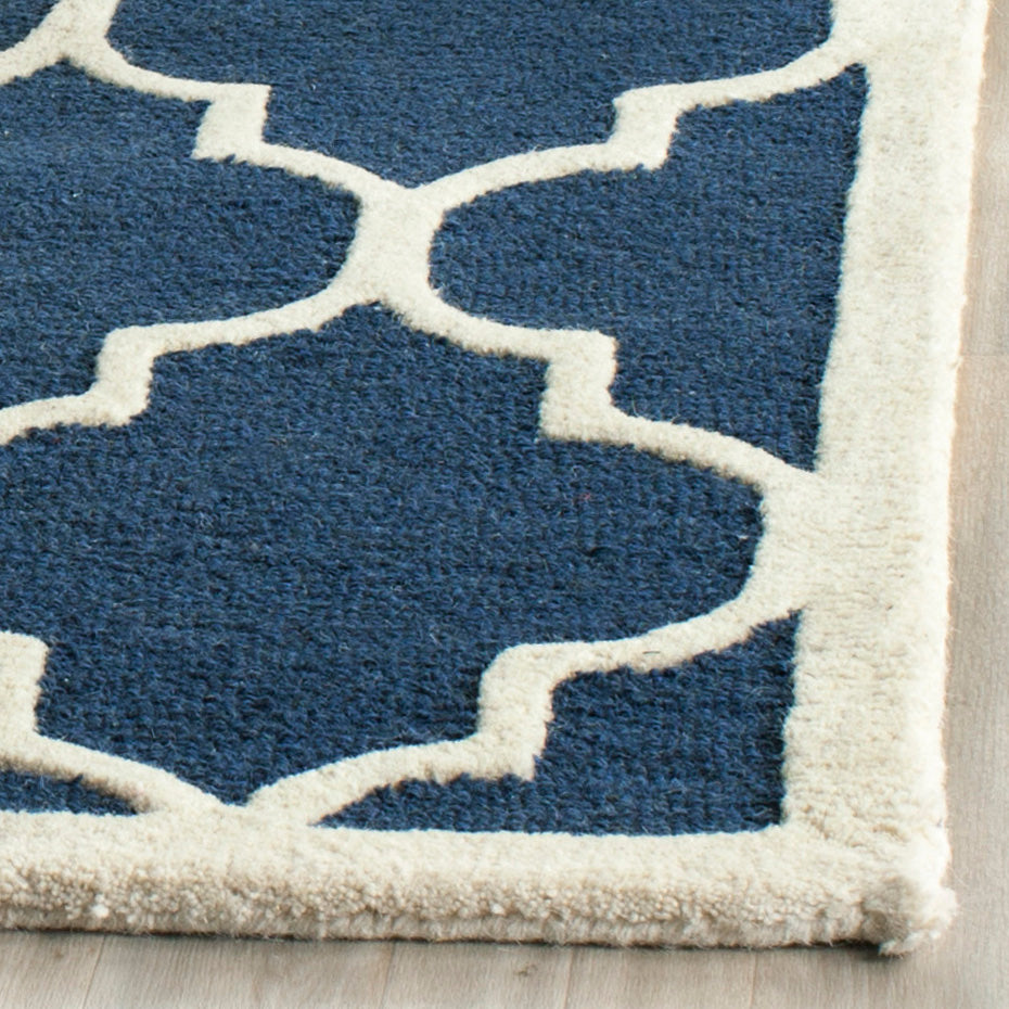 Contemporary Area Rug, CAM134G, 160 X 230 cm in Navy / Ivory