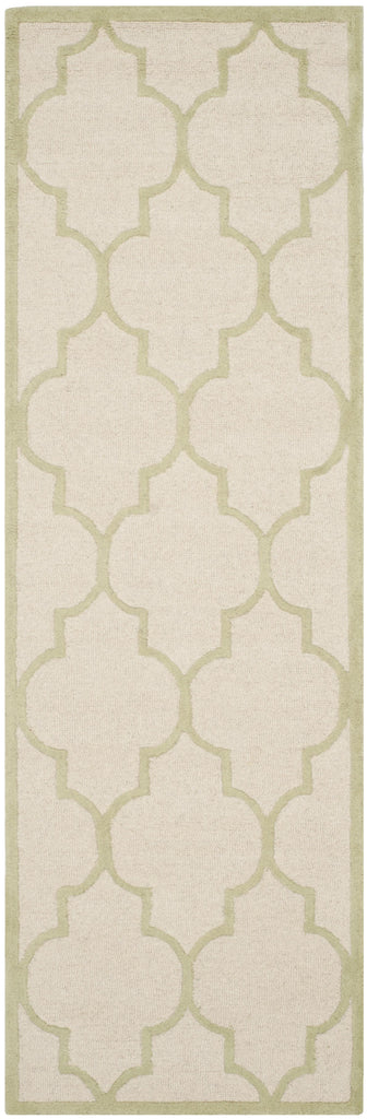 Contemporary Runner Rug, CAM134N, 62 X 240 cm in Ivory / Light Green