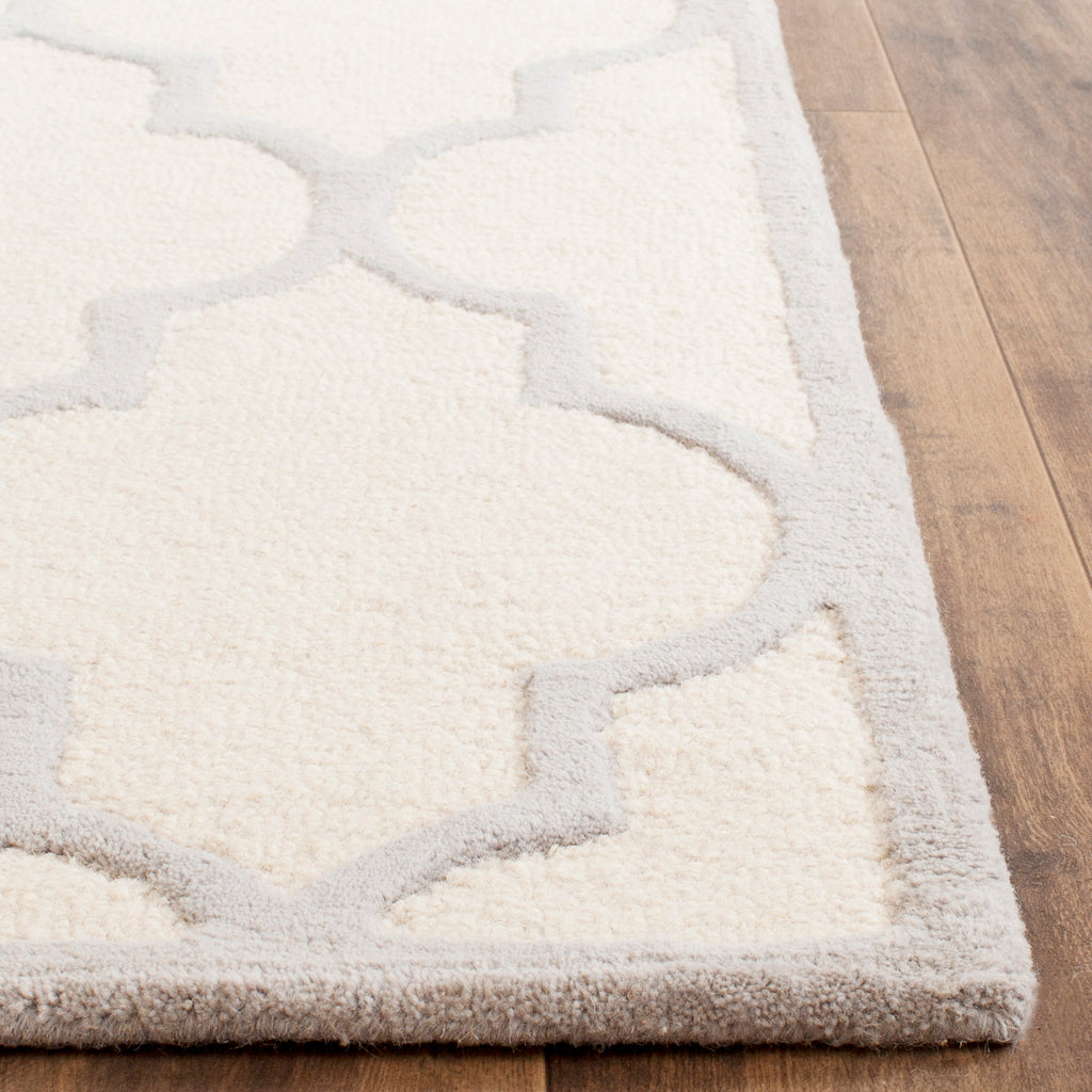 Contemporary Area Rug, CAM134Y, 90 X 150 cm in Ivory / Silver