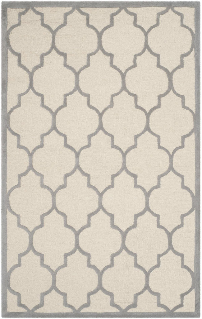 Contemporary Accent Rug, CAM134Y, 60 X 91 cm in Ivory / Silver