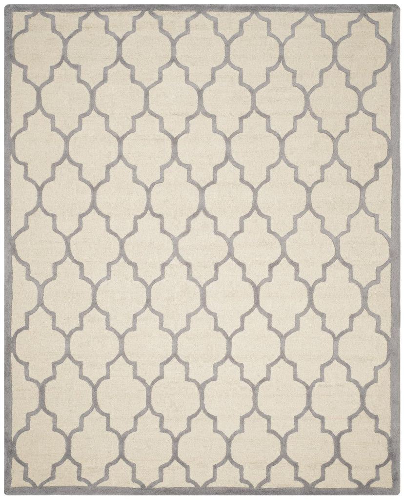 Contemporary Area Rug, CAM134Y, 243 X 304 cm in Ivory / Silver