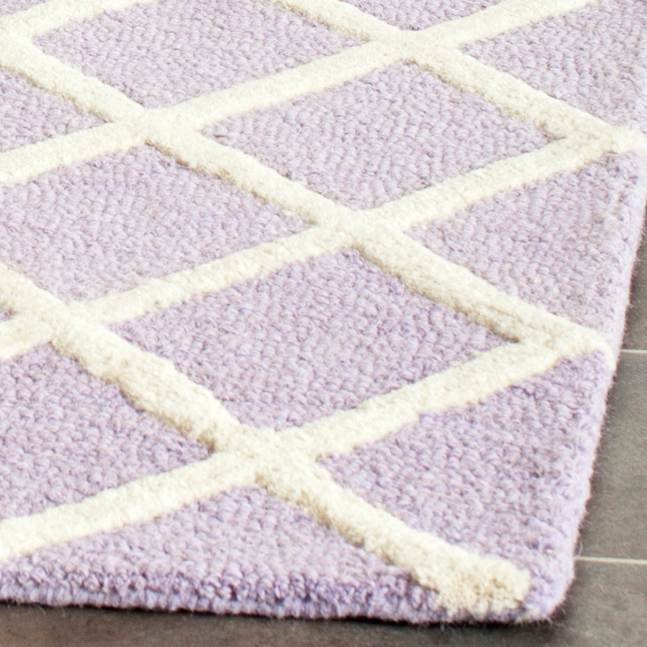 Contemporary Area Rug, CAM135C, 120 X 180 cm in Lavender / Ivory