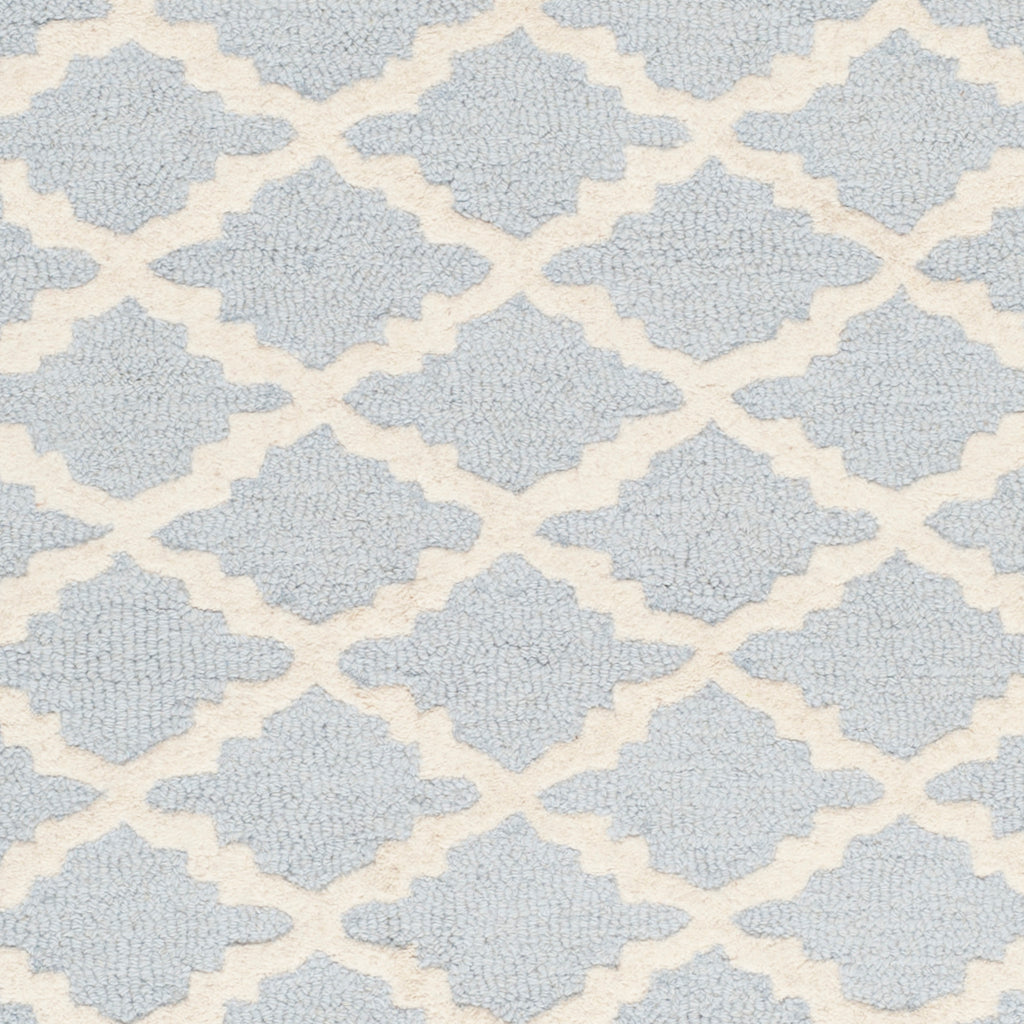 Contemporary Square Area Rug, CAM137A, 182 X 182 cm in Light Blue / Ivory