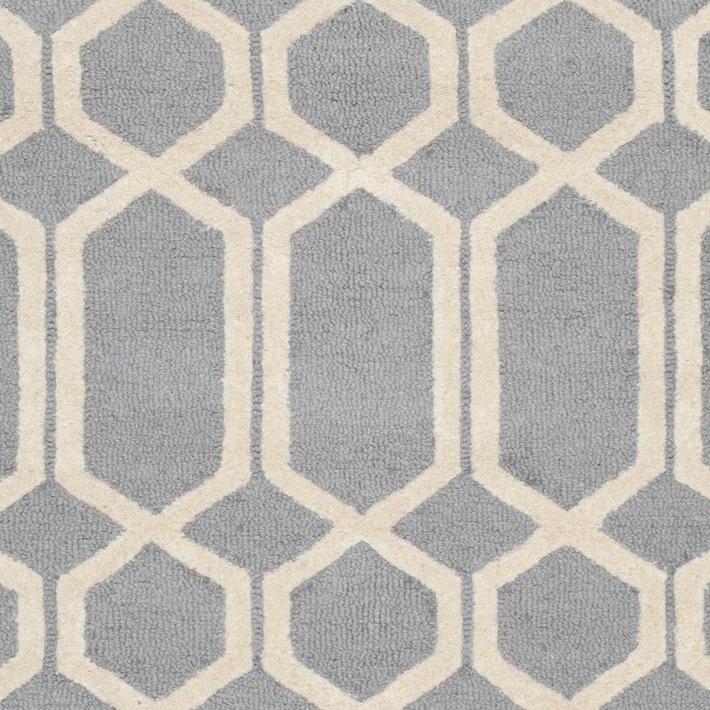 Contemporary Accent Rug, CAM138D, 60 X 91 cm in Silver / Ivory