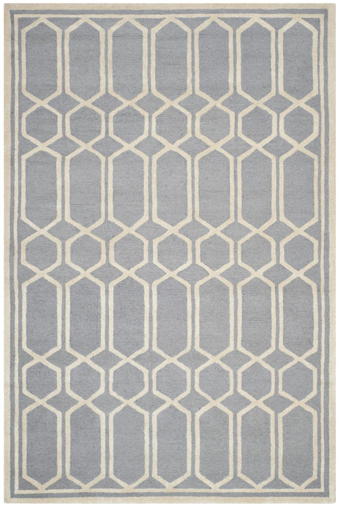 Contemporary Area Rug, CAM138D, 200 X 300 cm in Silver / Ivory