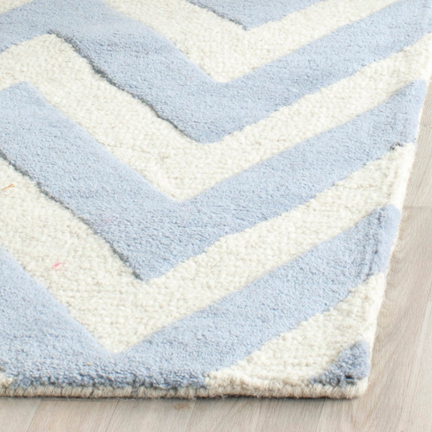 Contemporary Runner Rug, CAM139A, 62 X 240 cm in Light Blue / Ivory