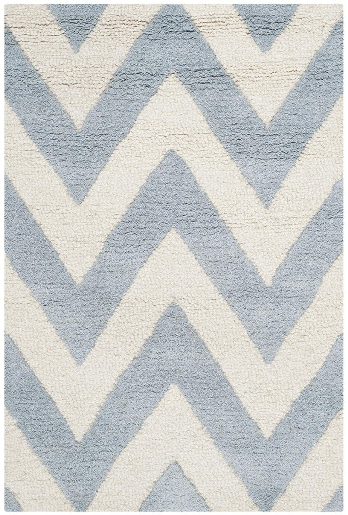 Contemporary Area Rug, CAM139A, 90 X 150 cm in Light Blue / Ivory