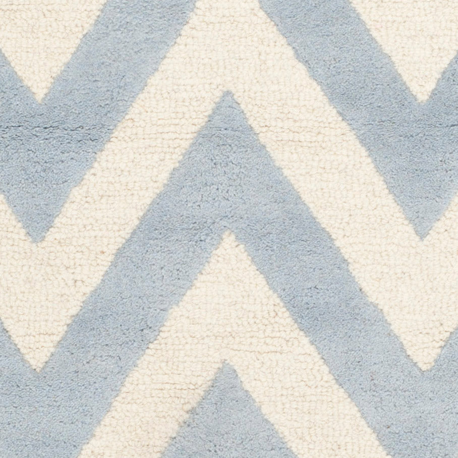 Contemporary Area Rug, CAM139A, 90 X 150 cm in Light Blue / Ivory