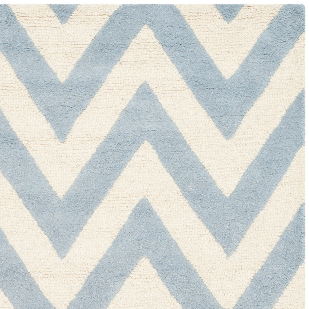 Contemporary Area Rug, CAM139A, 90 X 150 cm in Light Blue / Ivory