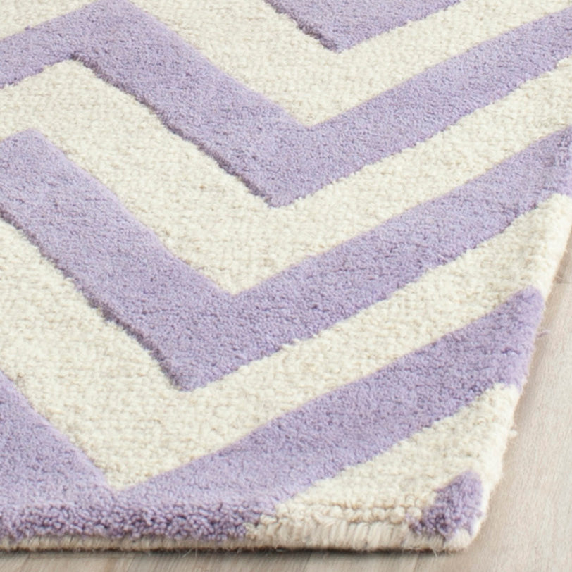 Contemporary Runner Rug, CAM139C, 62 X 240 cm in Lavender / Ivory