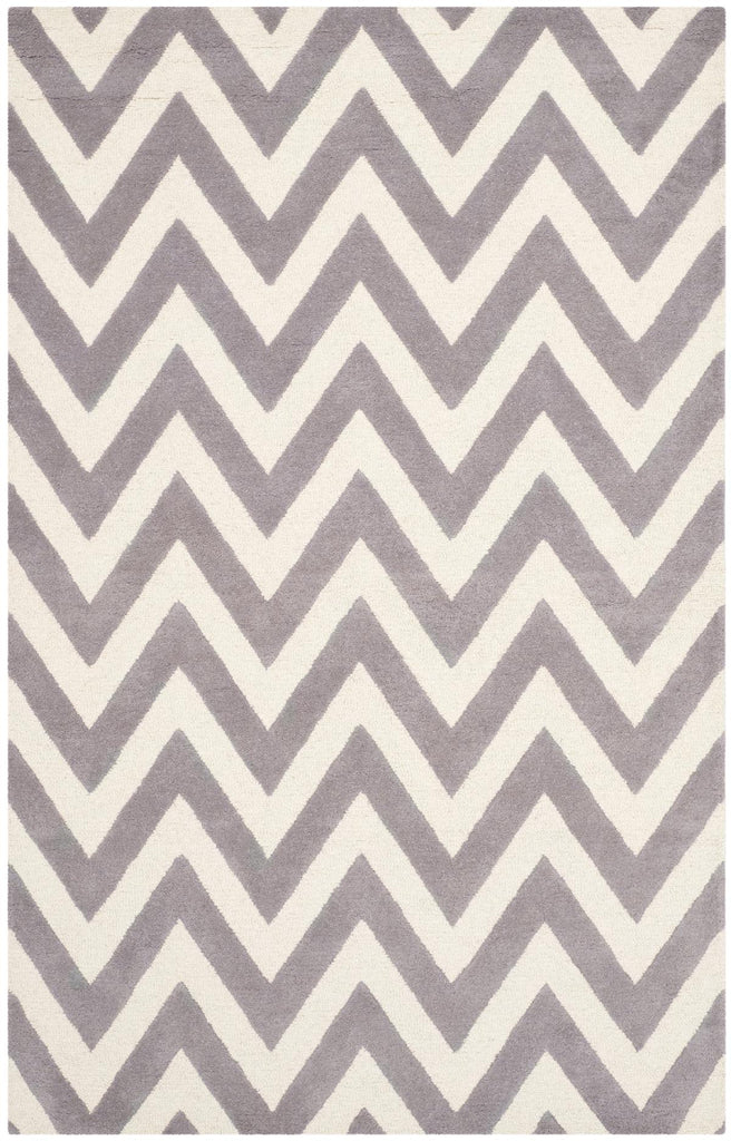 Contemporary Area Rug, CAM139D, 120 X 180 cm in Silver / Ivory