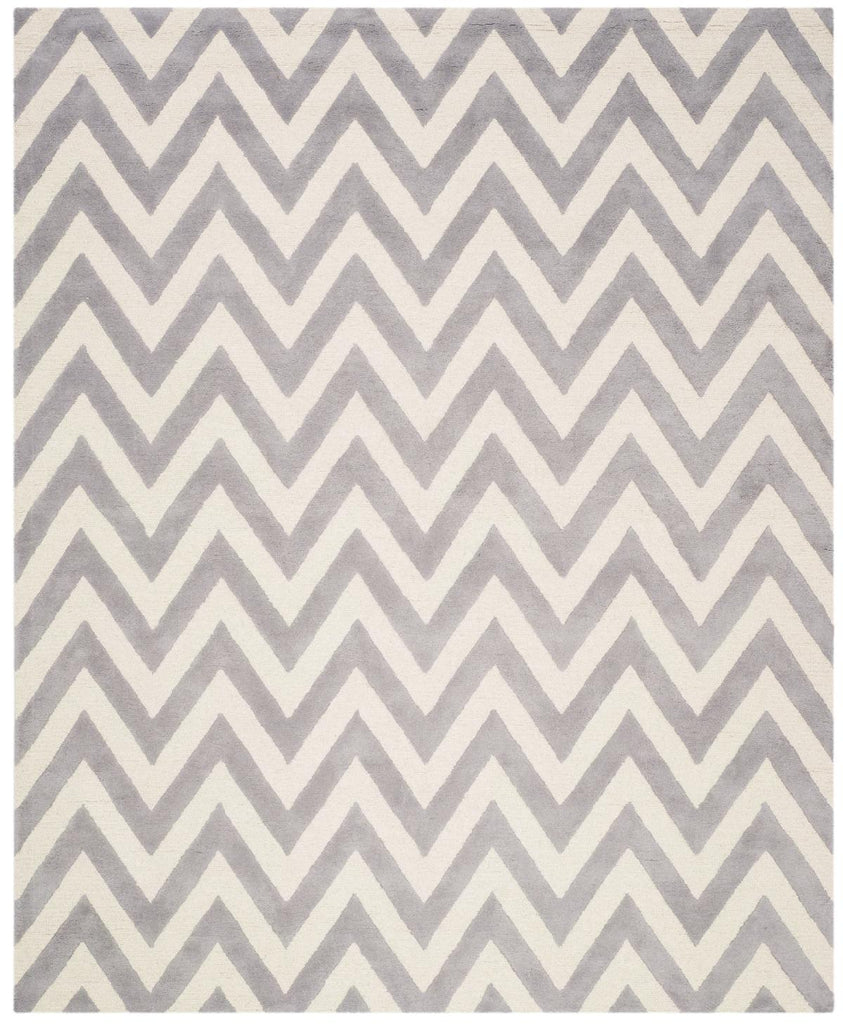 Contemporary Area Rug, CAM139D, 304 X 426 cm in Silver / Ivory