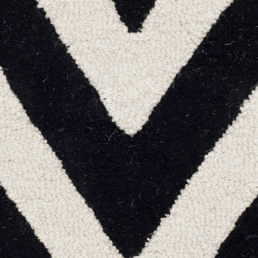 Contemporary Runner Rug, CAM139E, 76 X 182 cm in Black / Ivory