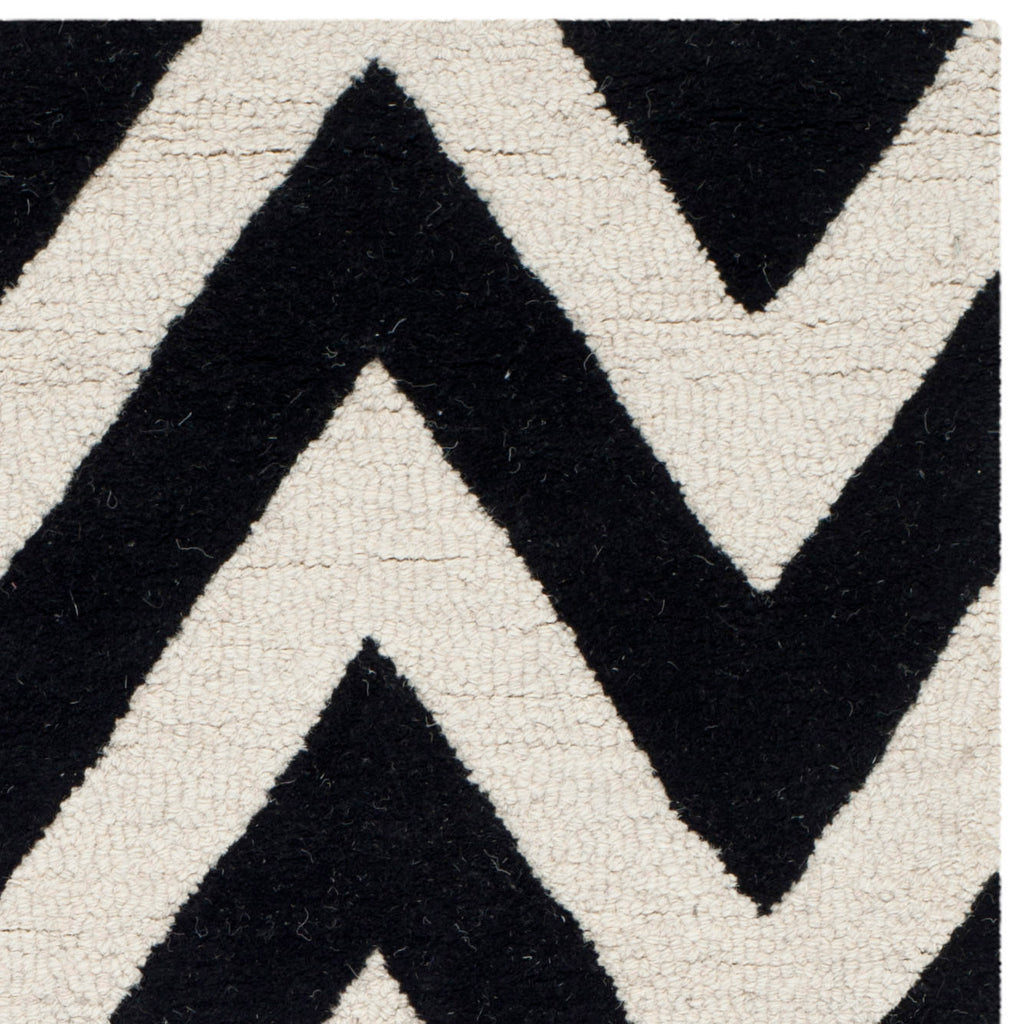 Contemporary Runner Rug, CAM139E, 76 X 182 cm in Black / Ivory