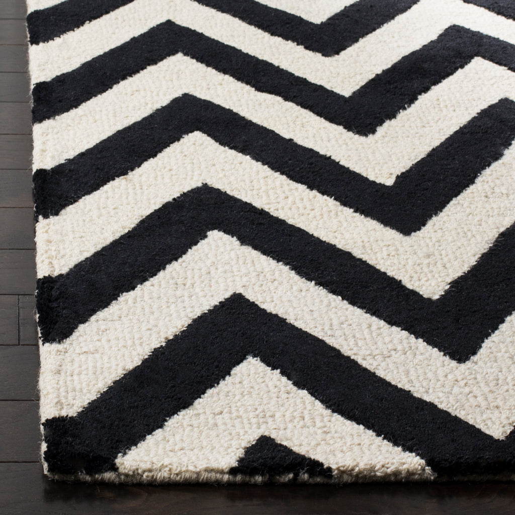 Contemporary Runner Rug, CAM139E, 62 X 240 cm in Black / Ivory