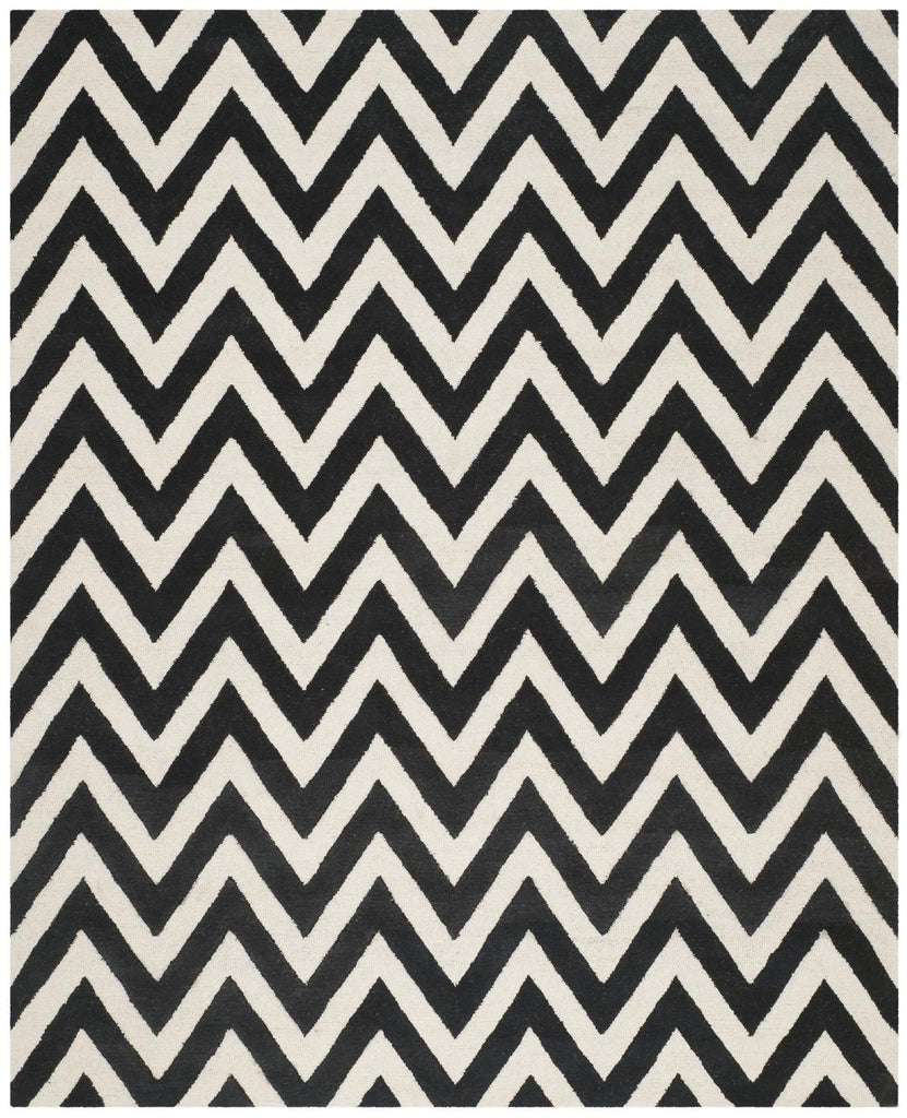 Contemporary Area Rug, CAM139E, 243 X 304 cm in Black / Ivory