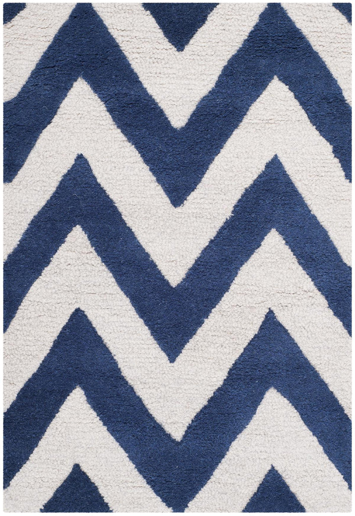 Contemporary Area Rug, CAM139G, 90 X 150 cm in Navy / Ivory