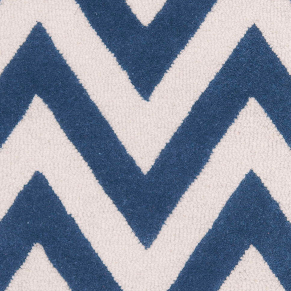 Contemporary Runner Rug, CAM139G, 76 X 182 cm in Navy / Ivory