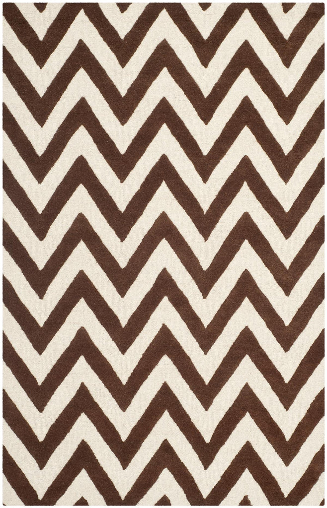 Contemporary Area Rug, CAM139H, 160 X 230 cm in Dark Brown / Ivory