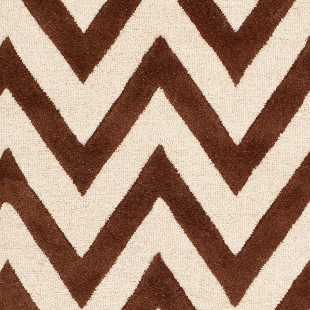 Contemporary Area Rug, CAM139H, 90 X 150 cm in Dark Brown / Ivory