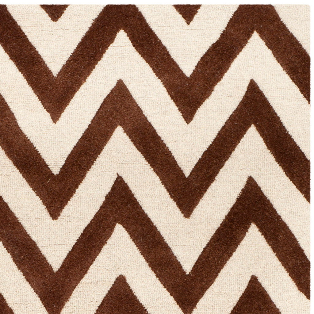 Contemporary Area Rug, CAM139H, 90 X 150 cm in Dark Brown / Ivory