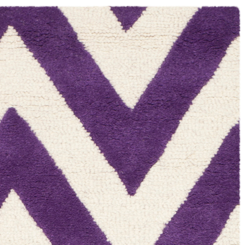 Contemporary Area Rug, CAM139K, 120 X 180 cm in Purple / Ivory