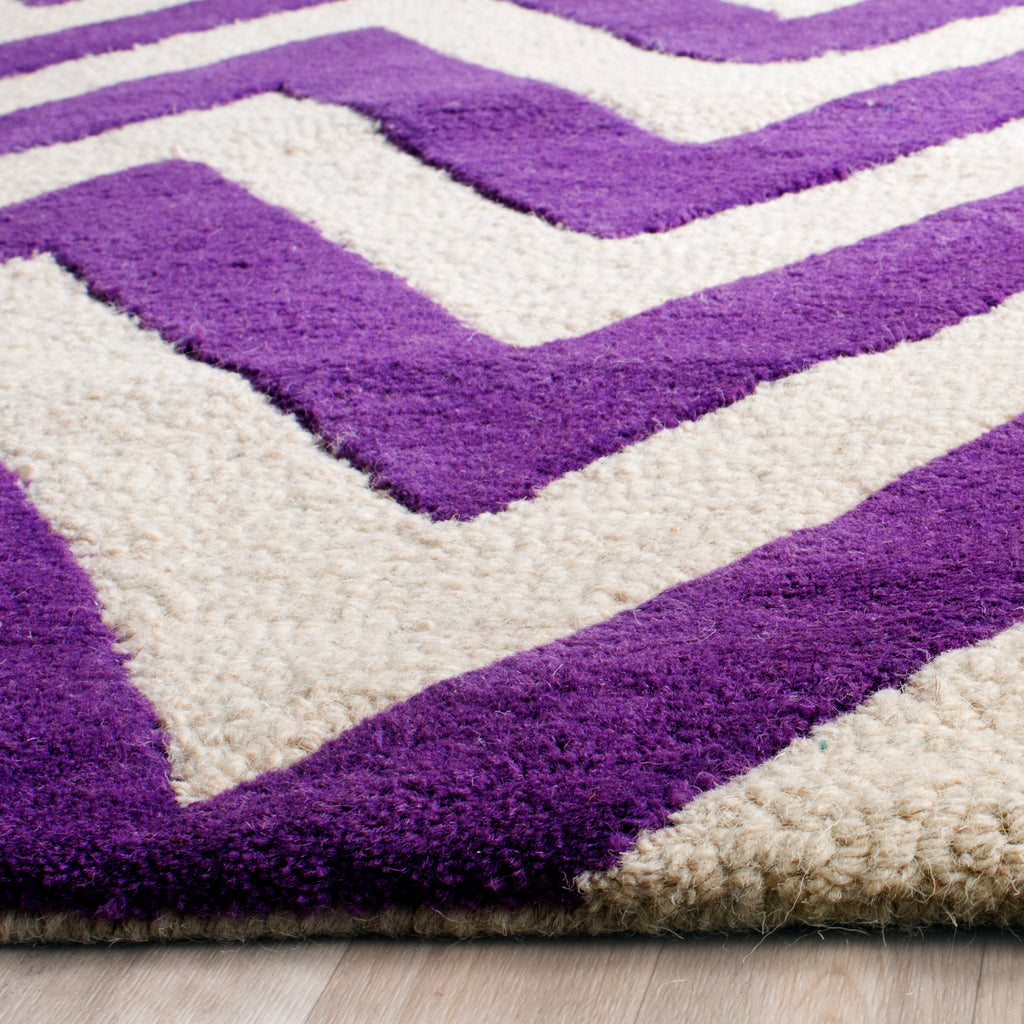 Contemporary Area Rug, CAM139K, 120 X 180 cm in Purple / Ivory