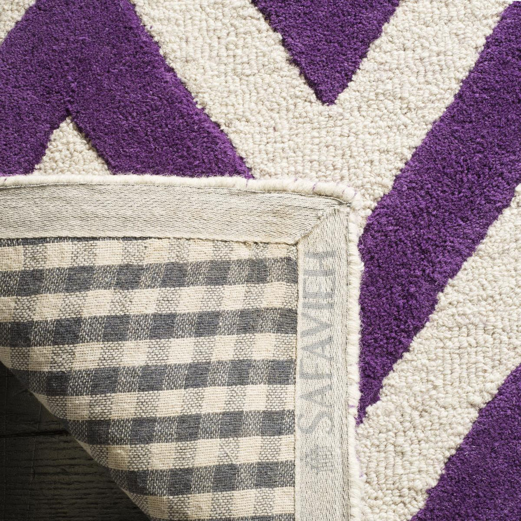 Contemporary Area Rug, CAM139K, 120 X 180 cm in Purple / Ivory