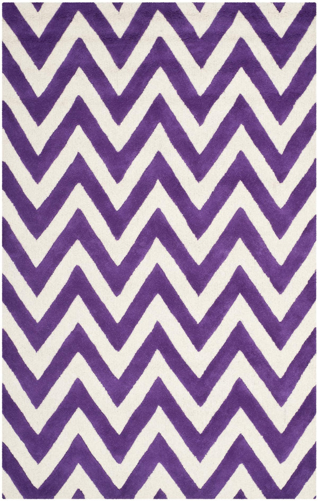 Contemporary Area Rug, CAM139K, 120 X 180 cm in Purple / Ivory