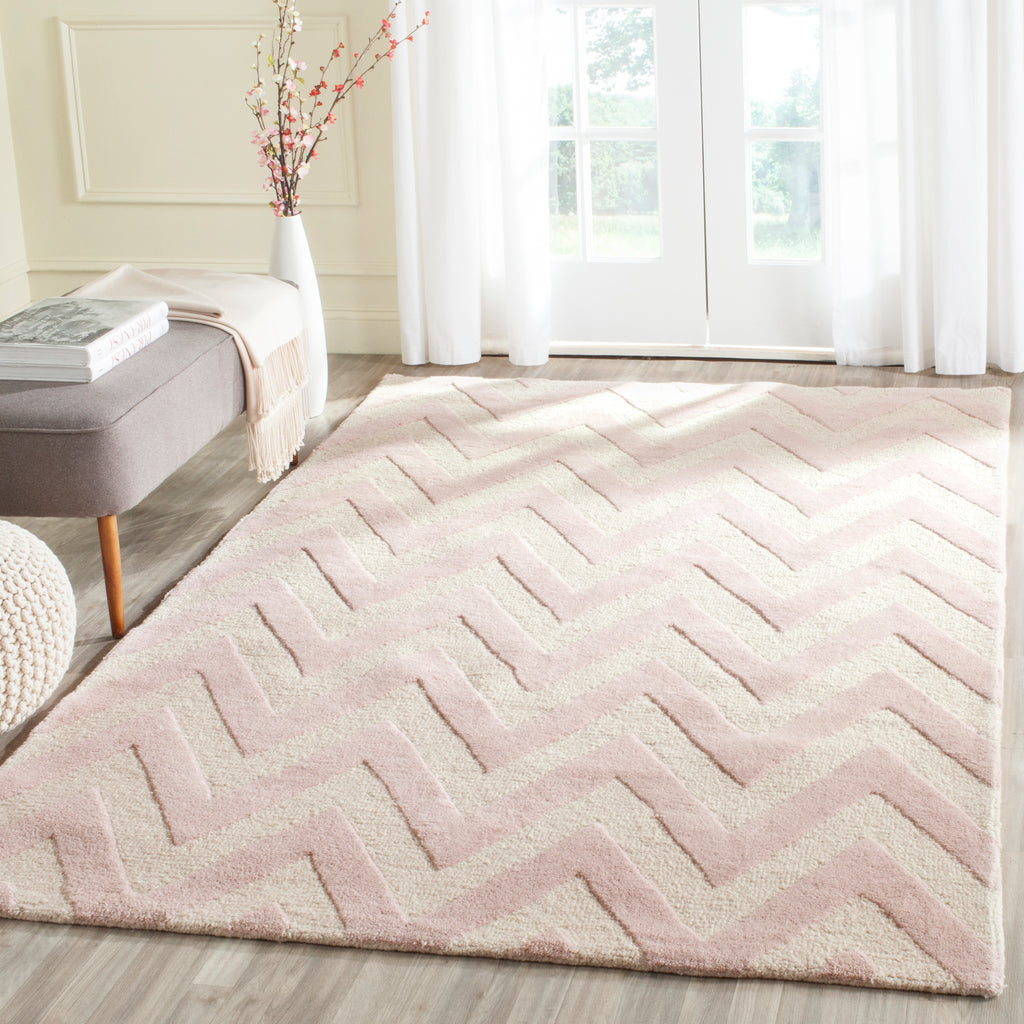 Contemporary Area Rug, CAM139M, 120 X 180 cm in Light Pink / Ivory