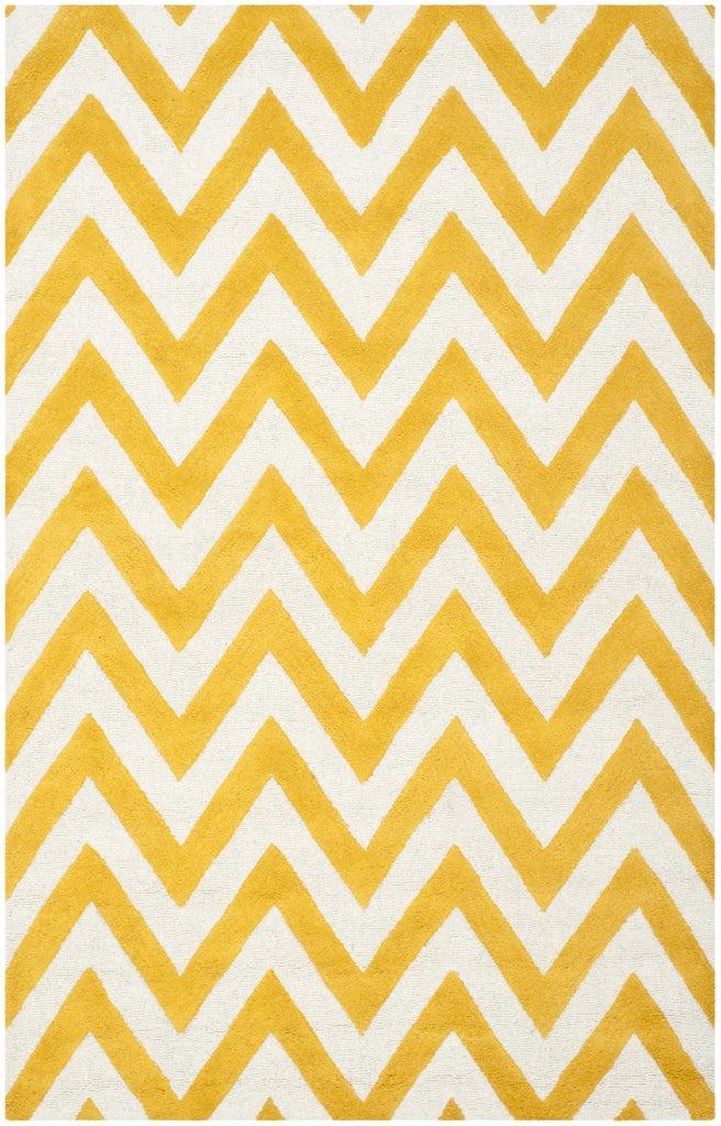 Contemporary Area Rug, CAM139Q, 120 X 180 cm in Gold / Ivory