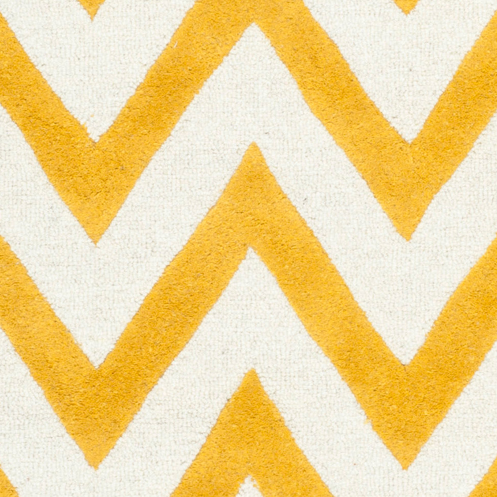 Contemporary Area Rug, CAM139Q, 200 X 300 cm in Gold / Ivory