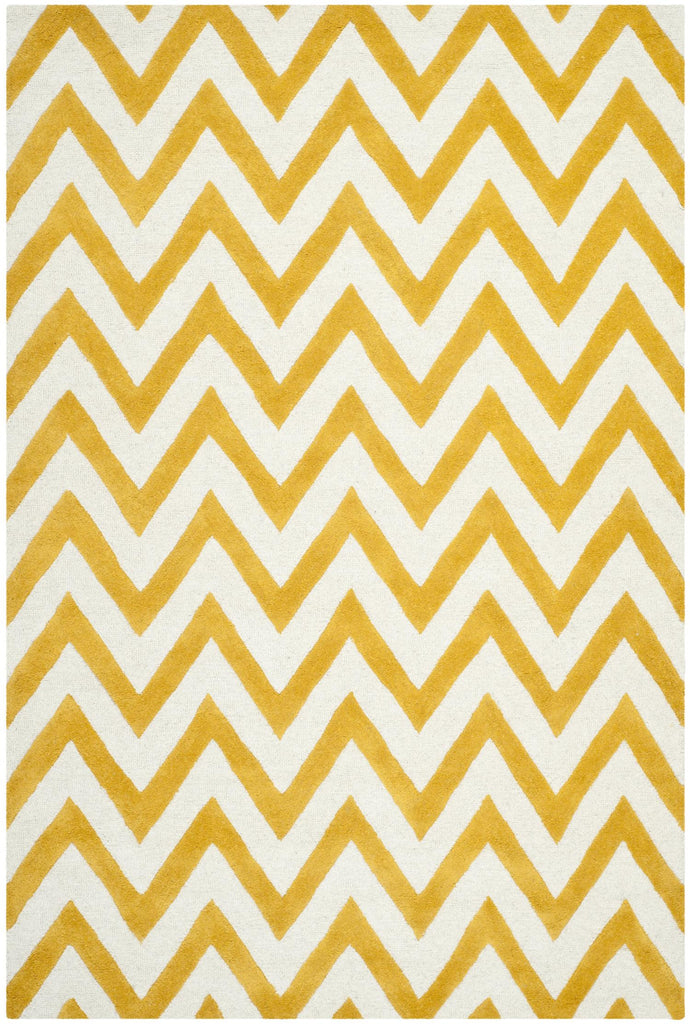 Contemporary Area Rug, CAM139Q, 200 X 300 cm in Gold / Ivory