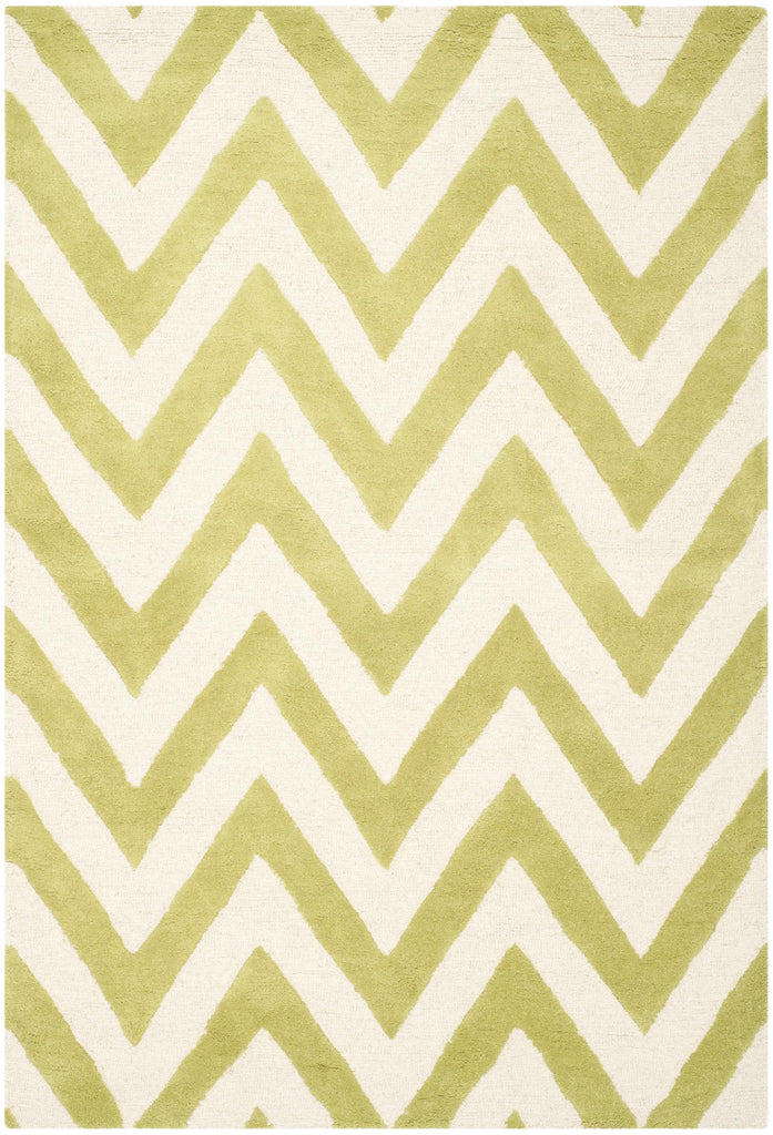 Contemporary Area Rug, CAM139T, 120 X 180 cm in Green / Ivory