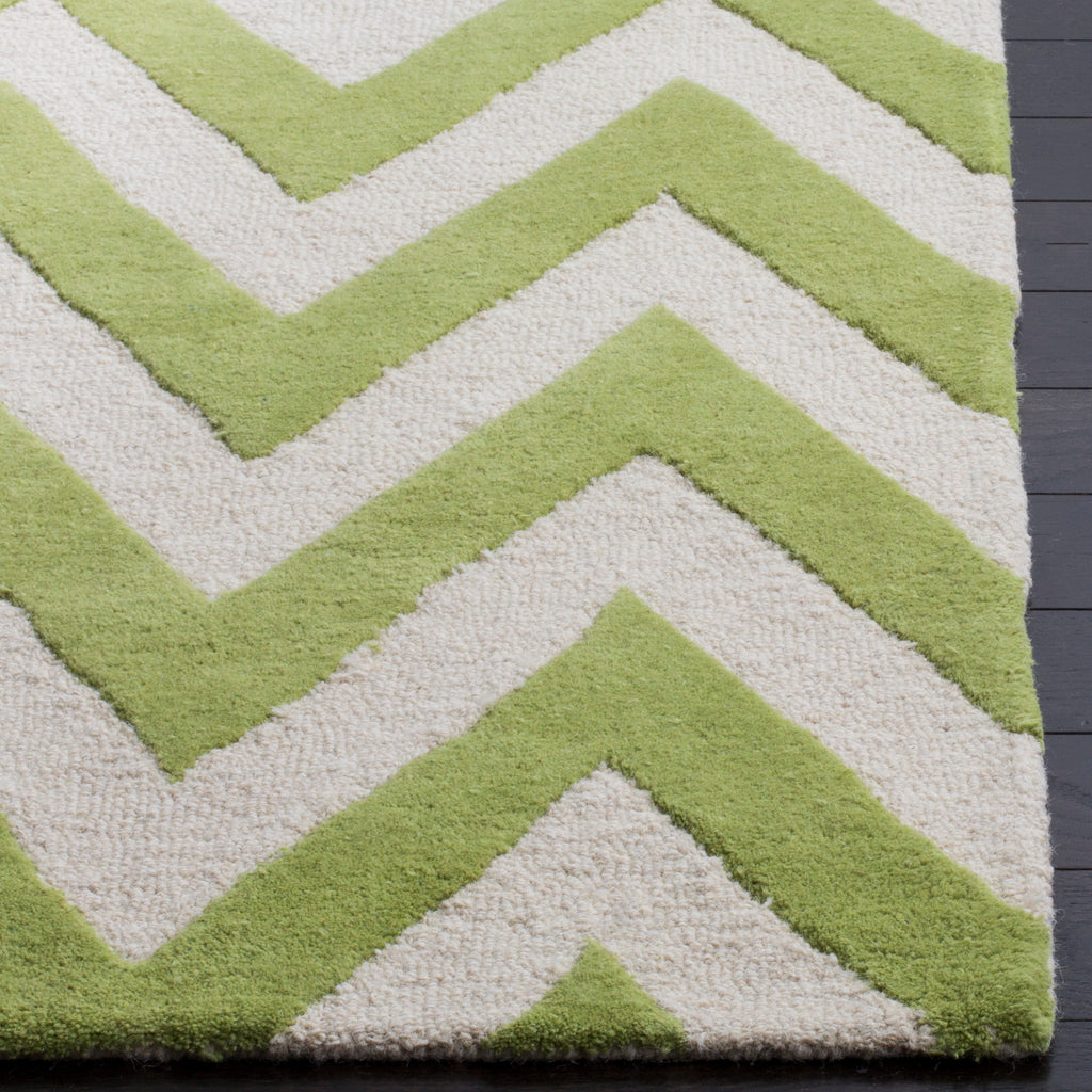 Contemporary Area Rug, CAM139T, 120 X 180 cm in Green / Ivory