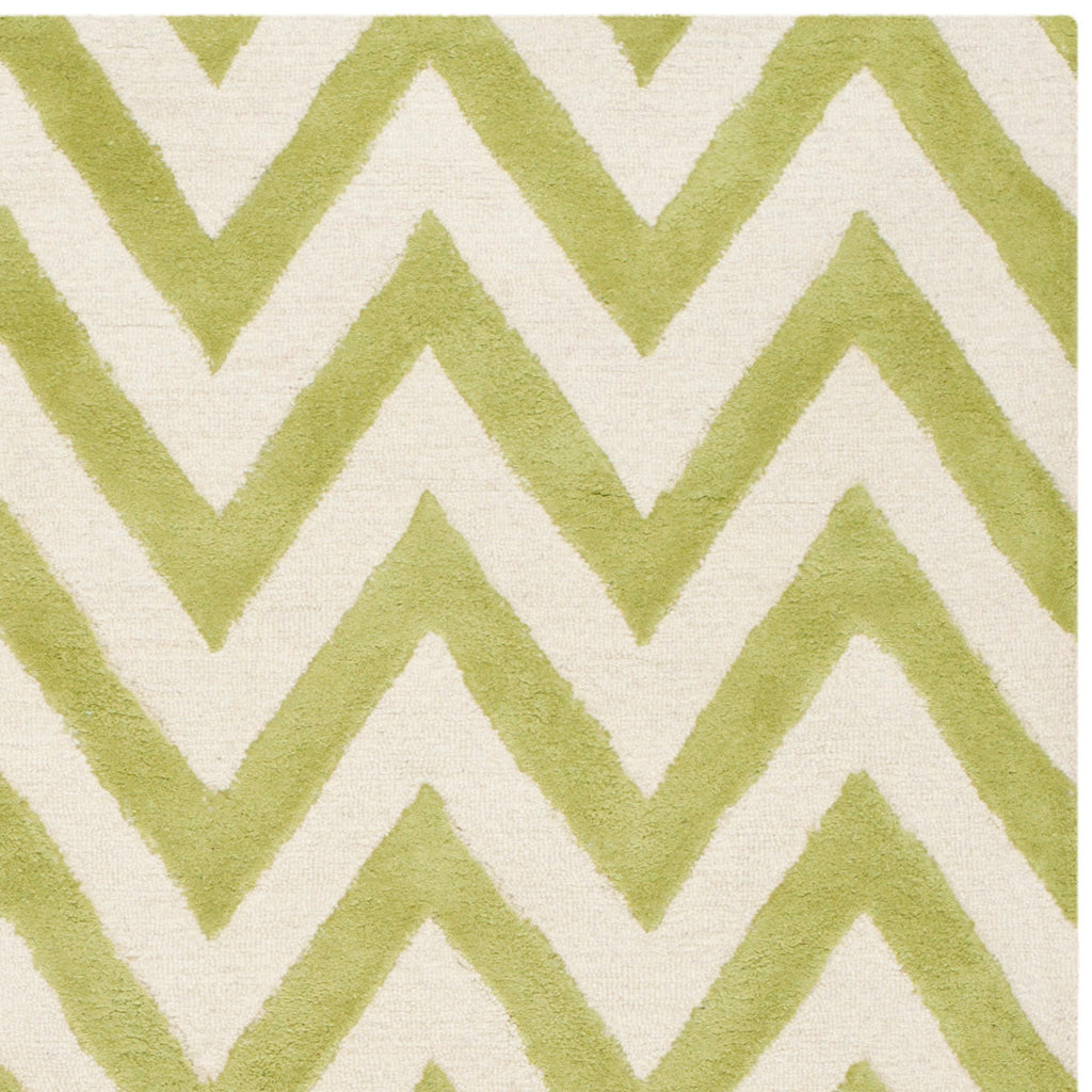 Contemporary Area Rug, CAM139T, 120 X 180 cm in Green / Ivory