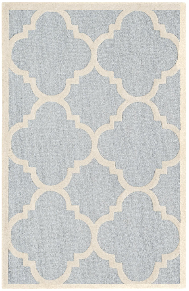 Contemporary Area Rug, CAM140A, 120 X 180 cm in Light Blue / Ivory