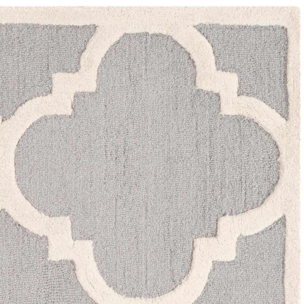 Contemporary Area Rug, CAM140D, 90 X 150 cm in Silver / Ivory