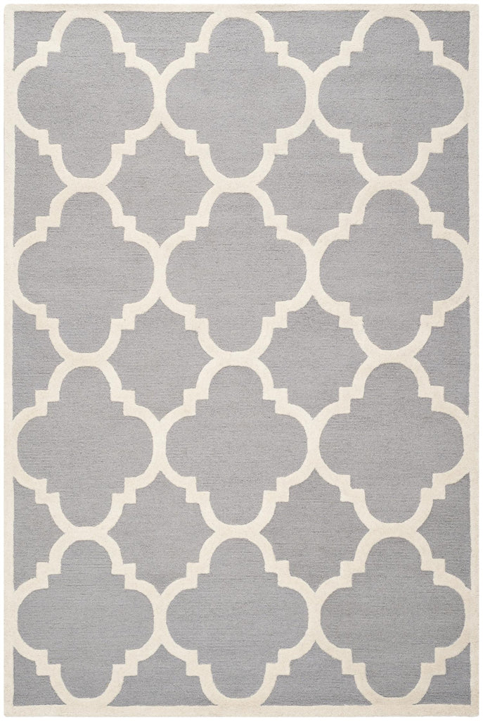 Contemporary Area Rug, CAM140D, 200 X 300 cm in Silver / Ivory